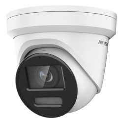 HIKVISION DS-2CD3387G2-LSU(C) Turret IP 8 Megapixel / Imagen a color 24/7 / Lente 2.8 mm / Micrófono Integrado /Luz Blanca 40 mts / Exterior IP67 / Micrófono Integrado / WDR 130 dB / Entrada y salida de Audio y Alarma / Onvif / MicroSD