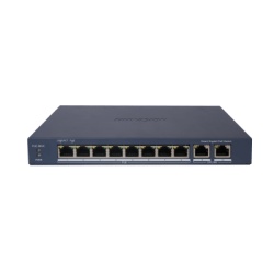 HIKVISION DS-3E1510P-EI Switch Gigabit PoE+ / Administrable / 8 Puertos Gigabit PoE+ / 2 Puertos Gigabit / Configuracion Nube Hik-Partner Pro / Modo Extendido hasta 300 Metros / 110 W