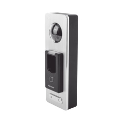 HIKVISION DS-K1T501SF 2 EN 1 / Lector Biométrico IP65 con Función de Videoportero y lector QR Incluida/ Llamada a APP de Smartphone Hik-Connect P2P (No requiere monitor) / Soporta Tarjetas - Huellas - Códigos QR / Cámara 2 MP Compatible con DVRs y