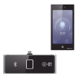 HIKVISION DS-K1T673DWX/K Terminal de Control de Acceso Facial / Pantalla Táctil 7" / Wi-Fi / Huella, QR y Bluetooth / 10,000 Rostros / IP65 / Exterior