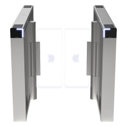 HIKVISION DS-K3B530X-LR/MPG-DP90 Torniquete Swing / 12,000,000 Ciclos MCBF / 14 Pares IR / Carril 90 cm (35.4 in) / Iluminación LED / Acero Inoxidable SUS304 / Incluye Lectores Mifare y Panel de Acceso
