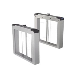 HIKVISION DS-K6B221TMX-LR Torniquete Swing Bidireccional / Reconocimiento Facial 100,000 Rostros / Lector Mifare 200,000 Tarjetas / 5,000,000 MCBF / 4 Sensores dToF / Paso 20-60 Personas/min / Carril 65 o 90 cm (25.6 o 35.4 in) / Wi-Fi AP y RJ45