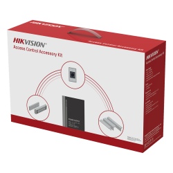 HIKVISION DS-KAS-7M01 Kit de Control de Acceso / Fuente 12 Vcd 2 A / Chapa Magnética 600 lbs / Botón de Salida Sin Contacto / Salida Temporizada 0-15 s / Uso Interior