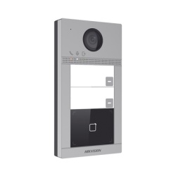HIKVISION DS-KV8213-WME1(C) Videoportero IP 2 Megapixel / Llamada y Apertura Remota desde App Hik-Connect (requiere monitor) / PoE / Exterior IP65 + Antivandalico IK08 / 2 Departamentos / Apertura con
