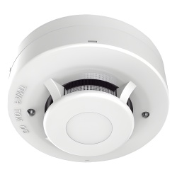 HIKVISION DS-PDSMK-4 Detector de Humo Fotoeléctrico / 4 Hilos / DC 12 V / LED Duales 360° / Umbral 0.10 a 0.16 dB/m / Perfil Bajo 35 mm
