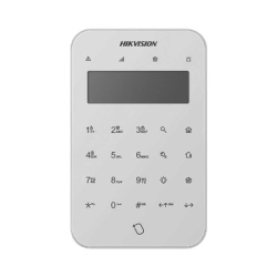 HIKVISION DS-PK1-LT-WB Teclado Inalámbrico / Pantalla Táctil LCD / Armado y Desarmado / Control de Relevadores / AES-128 / 433 MHz