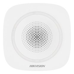 HIKVISION DS-PS1-I-WB(B) Sirena Inalámbrica Interior / 110 dB / Estrobo Azul / 433 MHz / AES-128 / 3 Tipos de Alarma