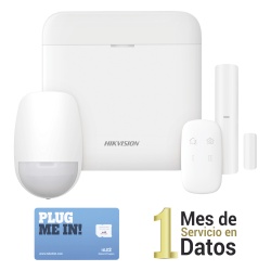 HIKVISION DS-PWA48-KSD Kit de Alarma Inalámbrico / 48 Zonas / GSM 3G/4G / Wi-Fi 2.4 GHz / Cifrado AES-128 / 433 MHz / Batería de Respaldo