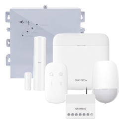 HIKVISION DS-PWA48K-SYSNGV2 Kit de Alarma Inalámbrica / 48 Zonas / Energizador Perimetral 2500 m (8202 ft) / Comunicación 433 MHz / Respaldo de Batería 3 Días / Alimentación 127-220 VCA o Solar 12 VCC