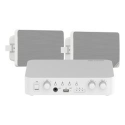 HIKVISION DS-QAEKIT/ST Kit Amplificador / 80W / 2 Zonas / Bluetooth USB RCA Micrófono / 100V 70V / 2 Altavoces
