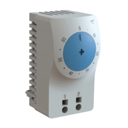 HOFFMAN ATEMNOC Termostato/Interruptor Para Control de Temperatura en Grados Celsius Para Uso con Ventiladores Con Terminales de Conexion y Clip para Riel Din de 35 mm Color Gris Claro
