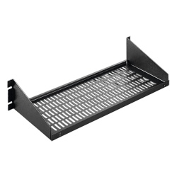 HOFFMAN ESH1915V Charola para Rack 19 Pulgadas Capacidad de Carga 34 kg Base Ventilada Acero Dulce Color Negro 2 UR Dimensiones 482x381x95 mm