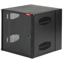 HOFFMAN EWMW242430 Gabinete AccessPlus de 12 UR Montaje en Pared de 19in Rieles Numerados y Roscados #10-32 Puerta con Ventana de Seguridad 600 mm de Ancho 762 mm de Profundidad 12 UR Color Negro