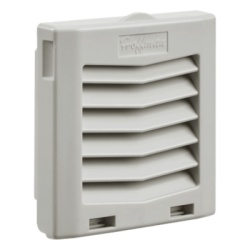 HOFFMAN HG0400404 Rejilla de Escape para Ventilador con Filtro HG / Proteccion IP54 / Compatible con Ventiladores HF04 de 4 in (102 mm) / De Plastico / Color Gris Claro
