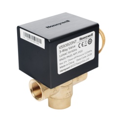 HONEYWELL BMS VS93B20NT Valvula de control electrica de 3 vias para fancoil retorno por resorte normalmente cerrada 110 V CA DN20 (3/4") conexion NPT