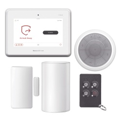 HONEYWELL HOME RESIDEO PROA7PLUSKMPC Kit de panel de alarma / touchscreen 7" all-in-one / Wi-Fi Z-Wave Plus / Alexa integrada / sensor de movimiento + contacto + sirena + control