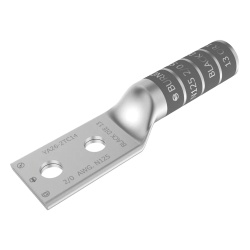 HUBBELL BURNDY HUB-YA262N Zapata Terminal de Cobre Electrolitico/ Canon Largo con 2 Perforaciones para Tornillos de 1/2" / Cable Calibre 2/0 / Espaciamiento entre orificios de 1 3/4".