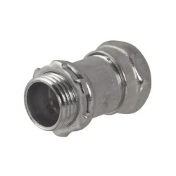 HUBBELL HUB-2905 Conector Recto Compresion de Acero Galvanizado para Pared Delgada de 1 1/4".