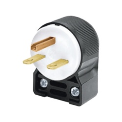 HUBBELL HUB-HBL5666CA Clavija Entrada Recta En Angulo/ 15A 250V/ 2 Polos 3 Hilos/ Nema 6-15P/ Grado Industrial- Comercial.