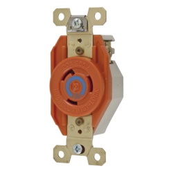 HUBBELL HUB-IG23-20 Receptaculo Sencillo de Media Vuelta / 20 A 250 V CA / 2 Polos 3 Hilos / Nema L6-20R