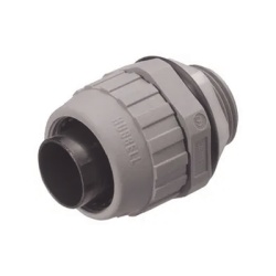 HUBBELL HUB-P050-NG-YA Conector Recto de Nylon de 1/2" para Tuberia Liquidtight Polytuff.