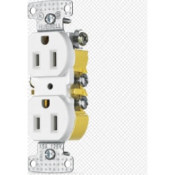 HUBBELL HUB-RR15W Contacto Duplex 15A 125V/ 2 Polos 3 Hilos/ Nema 5-15R/ Color Blanco.