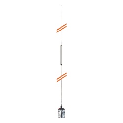 HUSTLER HQT Antena Movil para Rango de Frecuencia de Banda Civil (CB) 26.960 - 27.400 MHz.