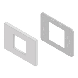IBERNEX NX0068LT Embellecedor para Caja Americana / ABS Antimicrobiano / Blanco con Efecto de Contraste / Colocacion Facil y Rapida