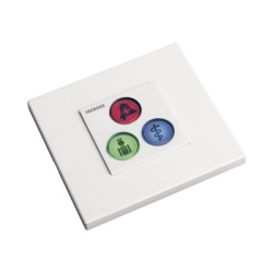 IBERNEX NX0394 Modulo de 3 Botones iluminados para habitacion de Hospital / Alarma / Cancelar y Codigo Azul / BUS RS485 / Compatible con NX0019/B NX1021 Y NX0015