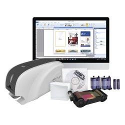 IDP SMART31-SK Kit Impresora de tarjetas PVC/ Una Cara /incluye: 2 x Ribbons 100 Tarjetas PVC Software Kit Limpieza Garantia 3 Anos Mascara de Seguridad UV