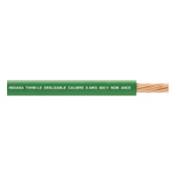 INDIANA SLY-287-GRN/100 Cable Electrico de Cobre Recubierto THW-LS Calibre 4 AWG 19 Hilos Color Verde (100 metros)