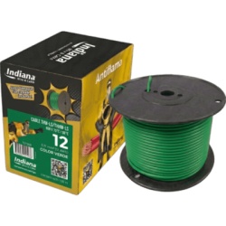INDIANA SLY-308-GRN/100 Cable THW-LS / Calibre 12 AWG / 19 Hilos / Color Verde / Bobina 100 m (328 ft)