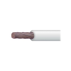 INDIANA SLY-323WHT/100 Cable 18 awg color blanco Conductor de cobre suave cableado. Aislamiento de PVC autoextinguible. BOBINA 100 MTS