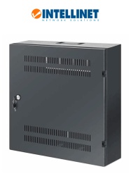 INTELLINET ITL4970002 INTELLINET 713689 - Gabinete mural 19" de tamano reducido / Caja delgada que ahorra espacio con solo 17.0 cm de profundidad 4U de rieles horizontales y 2U de rieles verticales /