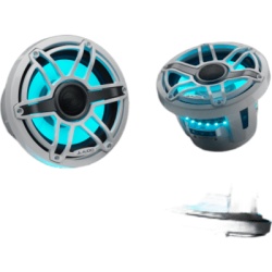 JL AUDIO 10-03095-00 Bocinas Náuticas JL Audio M6 8.8" / Coaxial / LED Transflective / Rejilla Deportiva Blanca / 125 W RMS / 4 Ω / Respuesta 38 Hz-20 kHz / Polipropileno Relleno de Mica