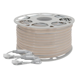 JWJ JLML-2835-08 Manguera LED Luminosa Blanca de Resina Transparente y Flexible / Para uso Interior o Exterior / Carrete de 50 m/ 110V CA 4.2 A/ 500 W Potencia / T.C.C. 6500 K.
