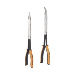 KLEIN TOOLS 71402 Juego de 2 Pinzas de Punta Doblada y Punta de Aguja de Gran Alcance 33 cm