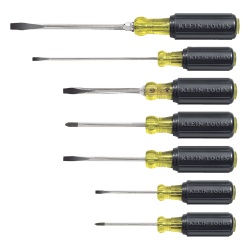 KLEIN TOOLS 85076 Juego de Desarmadores de Punta Plana y Phillips (7 Piezas).