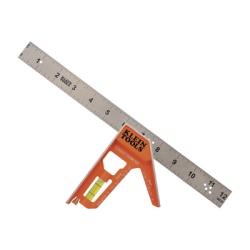 KLEIN TOOLS 935CSEL Escuadra Especial de 12 Pulgadas con Bordes de 45Â° y 90Â° y Regla Magnetica. Ranura en V para Diametro de Tubo Conduit