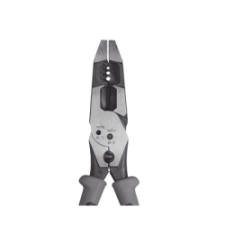 KLEIN TOOLS J215-8CR Pinza Hibrida con Ponchadora de 8". Pela Cable Solido de 10-14 AWG y Cable Trenzado de 12-16 AWG - Img 4