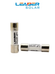 LEADER Fusible Fotovoltaico BX0234-25A / 1000/1500 VDC / Alta Capacidad de Ruptura 20 kA/ Protección para Sistemas fotovoltaicos / protección gPV / 10x38 mm / estándar IEC 60269-6