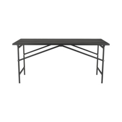 LINKEDPRO BY EPCOM EIMESA250B Mesa de Trabajo Plegable / Capacidad 250 kg / 130 x 80 x 92 cm / Estructura Metálica / Color Negro