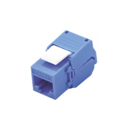 LINKEDPRO BY EPCOM LP-KJ-516-TTBU Modulo Jack Keystone Cat5e (Toolless) con Terminacion en Angulo 180 - Color Azul Compatible con Faceplate y Patchpanel Linkedpro