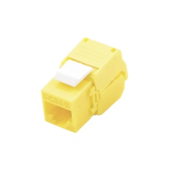 LINKEDPRO BY EPCOM LP-KJ-610-TTYE Modulo Jack Keystone Cat6 (Toolless) con Terminacion en Angulo 180 - Color Amarillo Compatible con Faceplate y Patchpanel Linkedpro