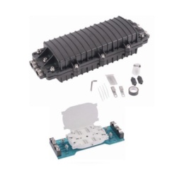 LINKEDPRO BY EPCOM LP-SCH96-2 Caja de Distribucion de Fibra Optica Horizontal Hasta 96 Empalmes Exterior IP68 2 Puertos de Entrada y Salida