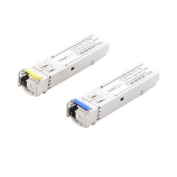 LINKEDPRO BY EPCOM LP-SFP-BD-1G-10 Transceptores Opticos Bidireccionales SFP (Mini-Gbic) / Monomodo 1310 & 1550 nm / 1.25 Gbps / 1000BASE-BX / Conector LC/UPC Simplex / DDM / Hasta 10 km / 2 Piezas