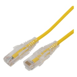 LINKEDPRO BY EPCOM LP-UT6A-05-YE28 Cable de Parcheo Slim UTP Cat6A - 0.5 Metros (1.64 Pies) Amarillo Diametro Reducido (28 AWG)