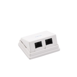 LINKEDPRO BY EPCOM LP-WP-12 Caja de Pared Angulada Incluye 2 Jacks UTP Cat5e Keystone