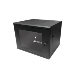 LINKEDPRO BY EPCOM LW-06-05-06-UBG Gabinete de Montaje en Pared Con Puerta de Cristal de 19in 6UR Color Negro