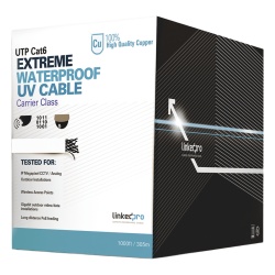 LINKEDPRO BY EPCOM PRO-CAT-6-EXT-LITEW Bobina de Cable UTP Cat6 para Exterior en Color Blanco / 305 Metros (1000 Pies) / Certificada UL / Sin Blindaje